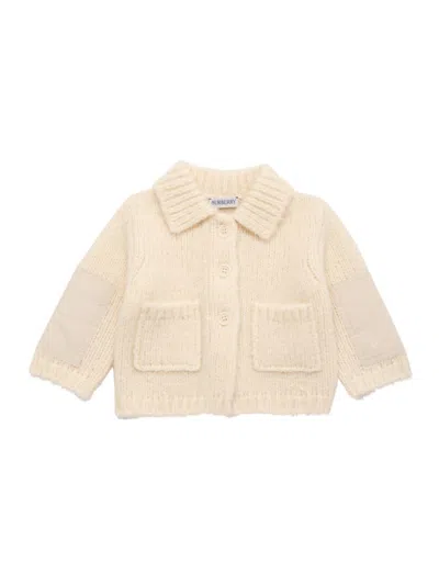 Burberry Baby Girl's Wool-blend Knit Coat In White