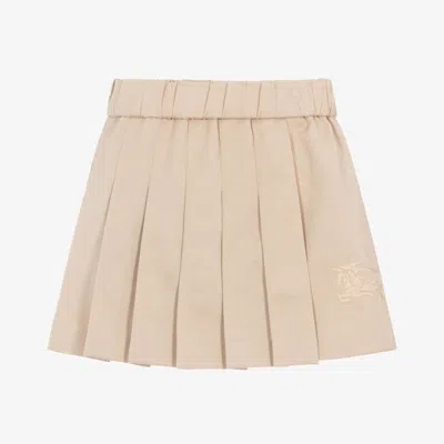Burberry Baby Girls Beige Twill Ekd Skirt In Neutrals