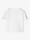 Burberry Baby Girls Cedar Check Tape T-shirt In White