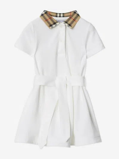 BURBERRY BURBERRY BABY GIRLS CHECK COLLAR ASTRID DRESS