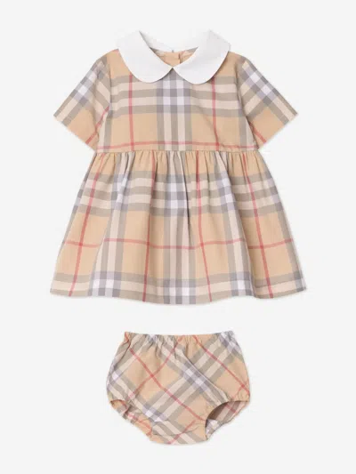 Burberry Baby Girls Geraldine Check Dress In Multi