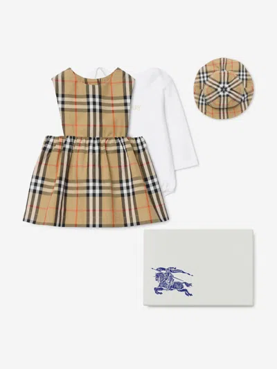 Burberry Baby Girls Halma Check Dress Set In Multi