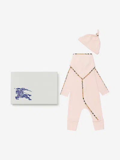 Burberry Baby Girls Hamilton Romper Gift Set In Multi
