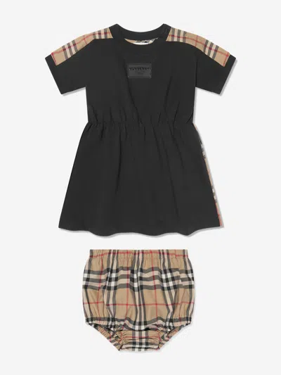 Burberry Baby Girls Lenore Dress With Bloomers In Black