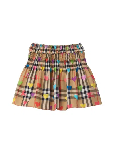 Burberry Baby Girl's, Little Girl's & Girl's Ama Heart Check Miniskirt In Neutral