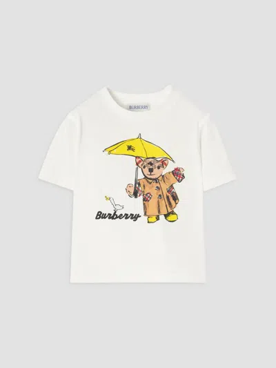 Burberry Kids' Baby Girl's, Little Girl's & Girl's Cedar Teddy Bear Cotton Jersey T-shirt In White