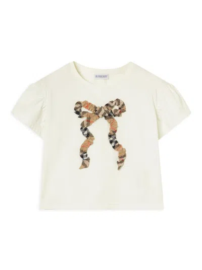 Burberry Baby Girl's, Little Girl's & Girl's Check Bow Appliqué T-shirt In White