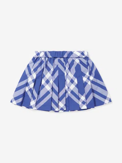 Burberry Baby Girls Mini Camila Check Skirt In Blue