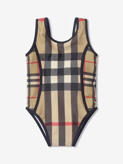 Burberry Baby Girls Mini Nigella Swimsuit In Beige