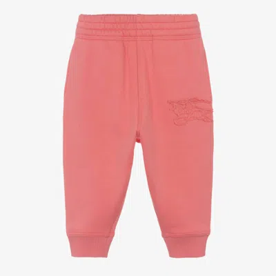 Burberry Baby Girls Pink Cotton Joggers