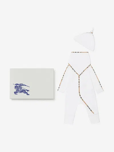 Burberry Kids'  Baby Hamilton Romper Gift Set In Multi