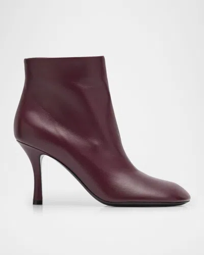 Burberry Baby Leather Stiletto Ankle Booties In Duke