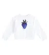 Burberry Baby Printed Cotton Jersey Sweatshirt In White