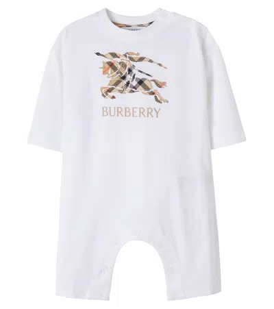Burberry Baby Printed Cotton Onesie In White