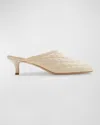 Burberry Baby Quilted Napa Equestrian Mules In Soap
