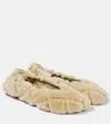 Burberry Baby Quilted Shearling Ballet Flats In Green