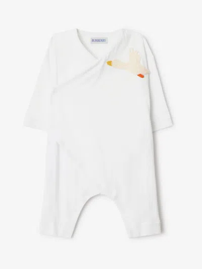 Burberry Baby White Duck Jumpsuit