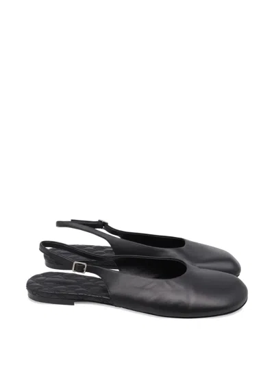 Pre-owned Burberry Baby Slingback Ballet Flats In Black