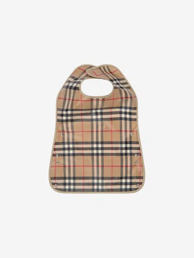 Burberry Baby Vintage Check Bib In Brown