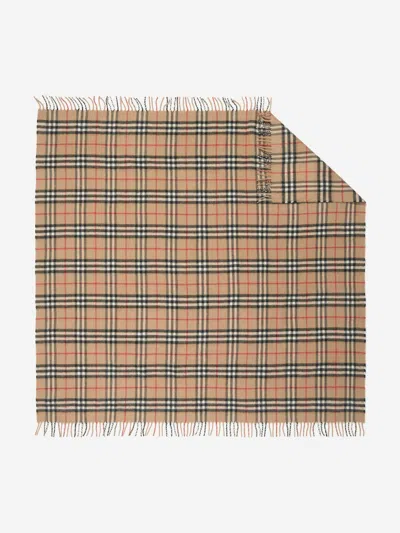 Burberry Baby Vintage Check Cashmere Blanket In Beige