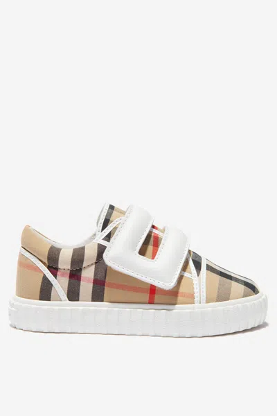Burberry Kids Beige Check Sneakers