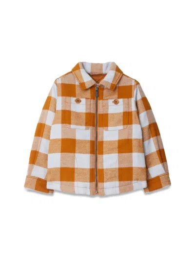 Burberry Baby Vintage Check Stretch-cotton Shirt In Yellow
