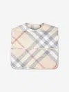 Burberry Baby Wes Check Bib In Beige