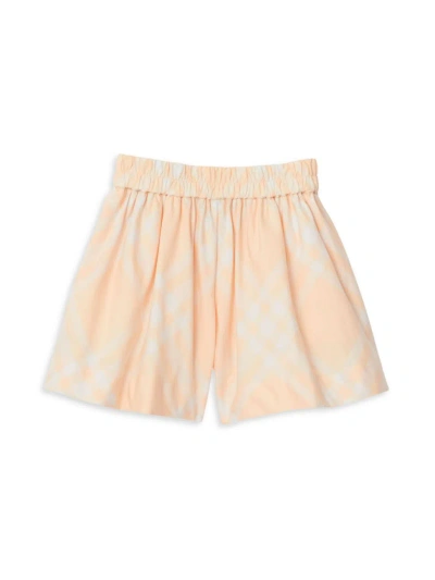 Burberry Baby's, Little Girl's & Girl's Woven Check Shorts In Pastel Peach
