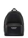 Burberry Men Black Backpack With Two Adjustable Shoulder Straps With Logo Lettering And Logoletterin In Black