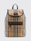 Burberry Highlands Coated Canvas Backpack With Front Logo In Brown