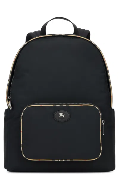 Burberry Backpack With Tartan Details In Purple
