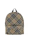 Burberry Check Pattern Backpack With Front Pocket