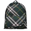 Burberry Check Pattern Shield Backpack With Front Zip