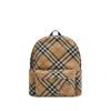 Burberry Check Pattern Backpack With Front Pocket In Multi