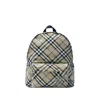Burberry Checked Backpack In Beige