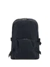 Burberry Textured Pattern Backpack With Adjustable Shoulder Straps In Black