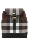 Burberry Check-pattern Leather Backpack In Multicolor