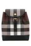 Burberry Check-pattern Leather Backpack In Multicolor