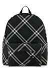 Burberry Checkered Fabric Embroidered Backpack In Snug
