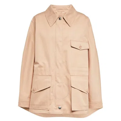 Burberry Backwell Single-breasted Cotton Jacket In Pink
