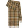 Burberry Badge Check Cashmere Scarf In Swamp