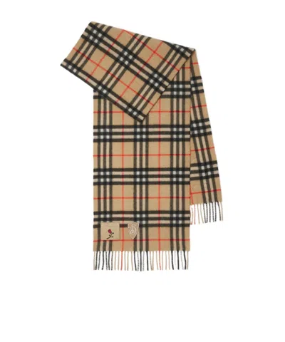 Burberry Badge Checked Scarf In Multicolor