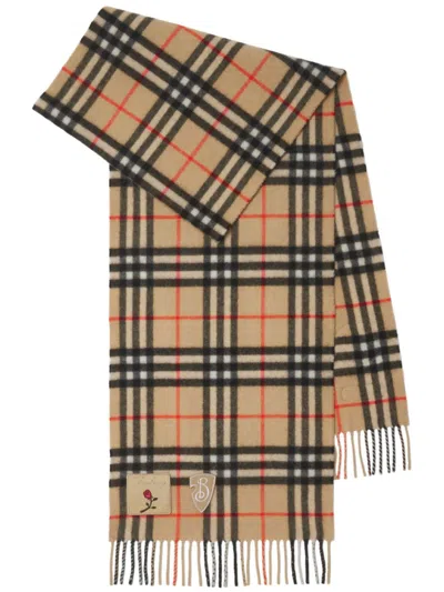 Burberry Badge Vintage Check Scarf In Neutrals