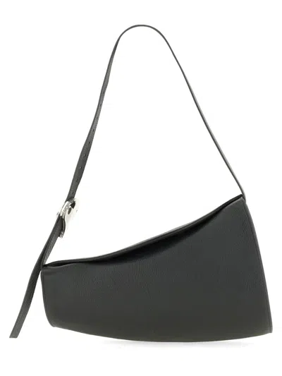 Burberry Adjustable Shoulder Strap Leather Bag In Gray