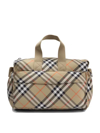 Burberry Mini Diaper Bag For Girls In Neutral
