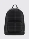 Burberry Black Leather Zip Backpack In Black