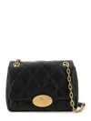 Burberry Black Quilted Crossbody Bag With Ekd Plaque On The Front And Chain-link Shoulder Strap In Leather Wo In Black