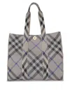 Burberry Check Media Canvas Tote Bag