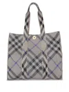 Burberry Check Media Canvas Tote Bag