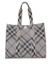 Burberry Check Media Canvas Tote Bag